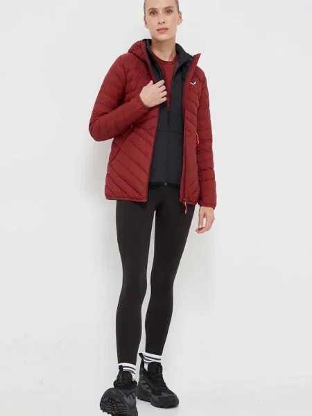 Пуховик Salewa бордовый