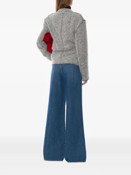 Blugi Alberta Ferretti plisate albastru