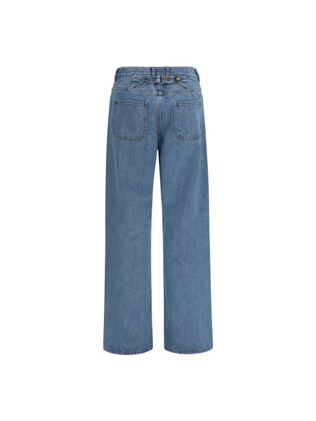Jeansy straight leg Thom Browne niebieskie