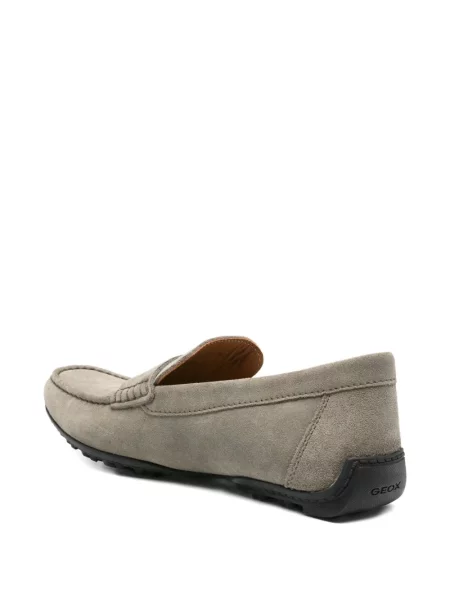 Pantofi loafer Geox din piele de căprioară verde