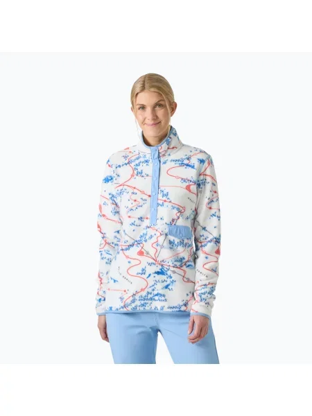 Bluză fleece pentru femei Helly Hansen Maridalen Printed Fleece white slope map aop alb