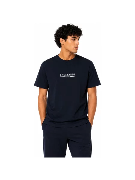 Trussardi majica za muškarce od pamuka plava