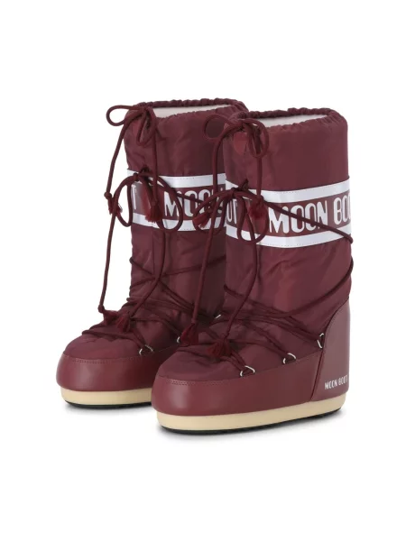 Śniegowce Moon Boot Icon burgundy czerwone