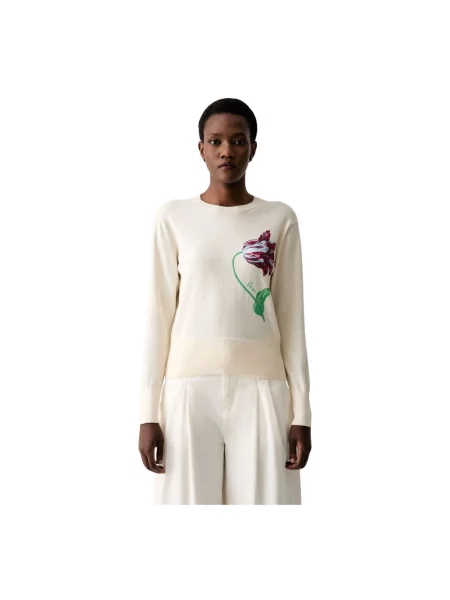 Kenzo sweter z bawełną beżowy