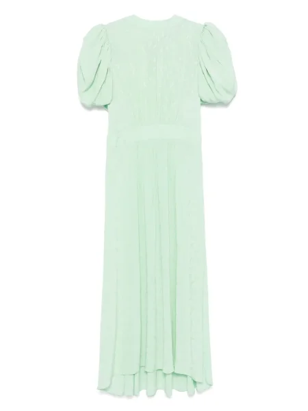 Rochie midi Rotate Birger Christensen cu model floral din jacard până la genunchi verde