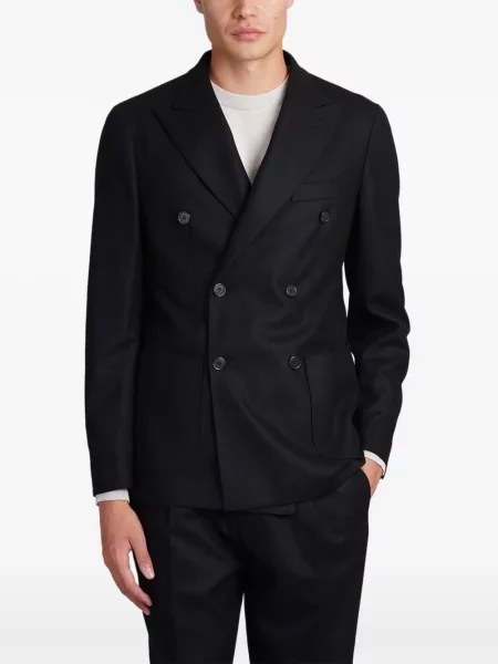 Costum Santaniello cu două rânduri de nasturi negru