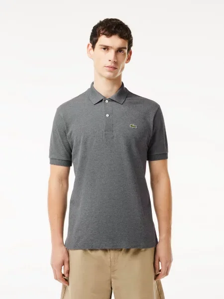 Поло Lacoste сірий