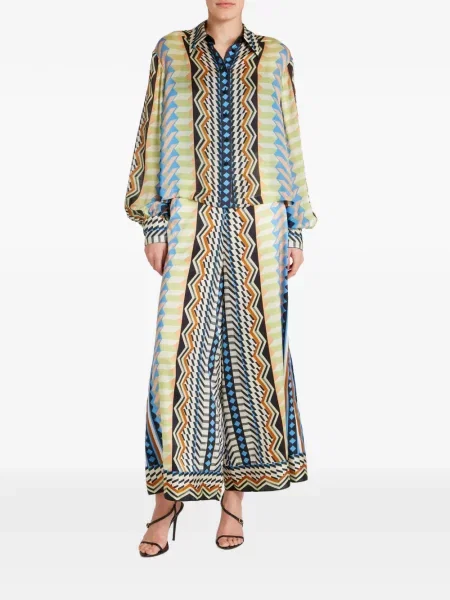 Pantaloni palazzo Temperley London albastru