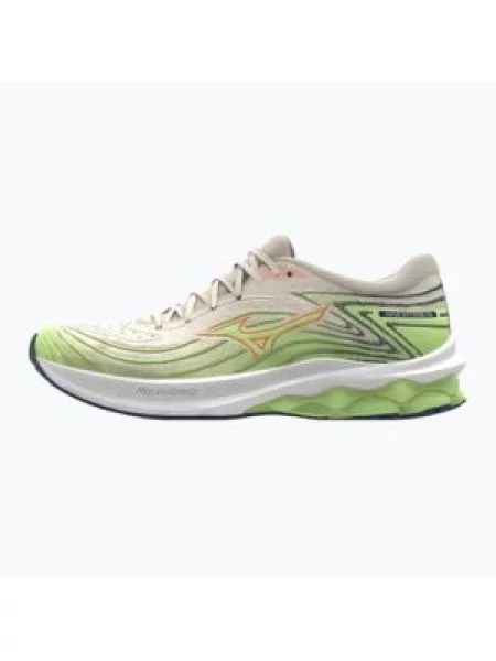Бігові кросівки Mizuno Wave Skyrise 5 pristine/vibrant orange/mizuno neo lime помаранчеві