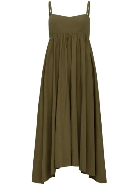 Rochie midi Azeeza până la genunchi de costum verde