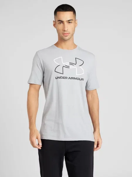 UNDER ARMOUR Tricou funcțional GL FOUNDATION gri / negru alb