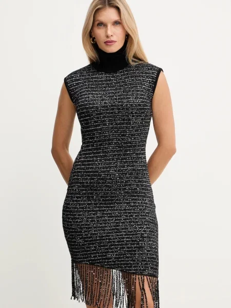 Simona Corsellini rochie midi mulată negru