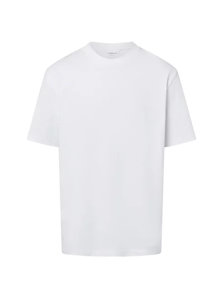 Lindbergh t-shirt biały gładki czarna
