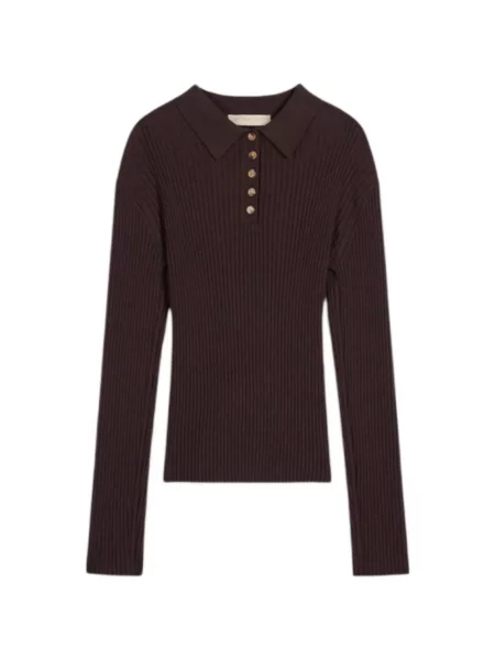 Tricou polo Vanessa Bruno tricotate maro