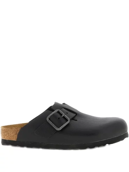 Papuci tip mules Birkenstock cu cataramă negru