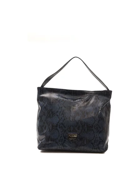 Torebka skórzana Pompei Donatella skórzana niebieska