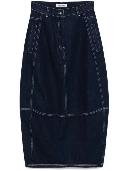 Spódnica midi Henrik Vibskov do kolan niebieska