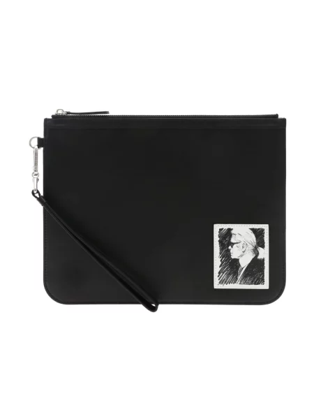 Portfel Karl Lagerfeld skórzany czarny