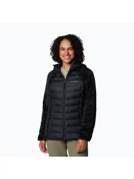 Geacă izolată pentru femei Columbia Powder Lite II Sherpa Hybrid black negru