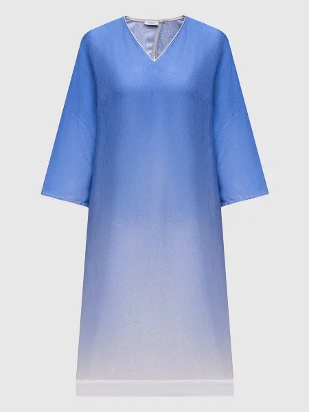 Сукня з шовком у візерунок Agnona синя