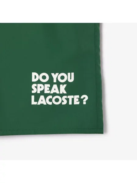 Шорты Lacoste с принтом зеленые