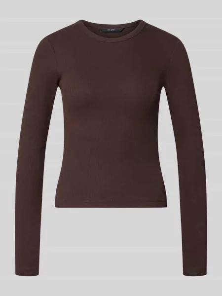 Bluzka z długim rękawem o kroju slim fit z mieszanki bawełny model CHLOE' Vero Moda