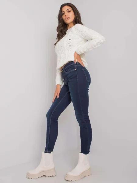 Pantaloni Fashionhunters albastru