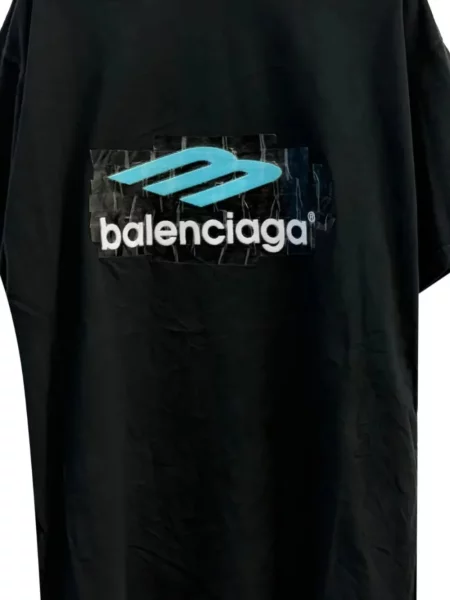 Tricou Balenciaga cu autograf maro
