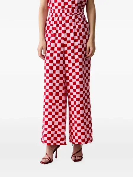 Pantaloni palazzo Benetton cu imagine roșu