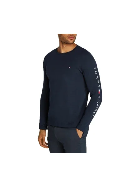 Tricou mânecă lungă Tommy Hilfiger albastru