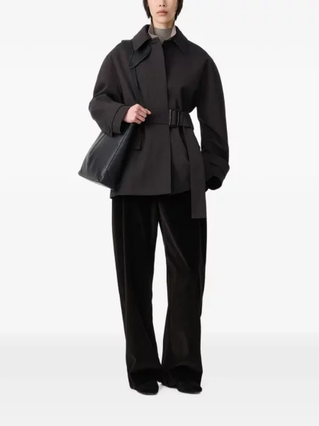 Pantaloni Studio Nicholson de catifea cord maro