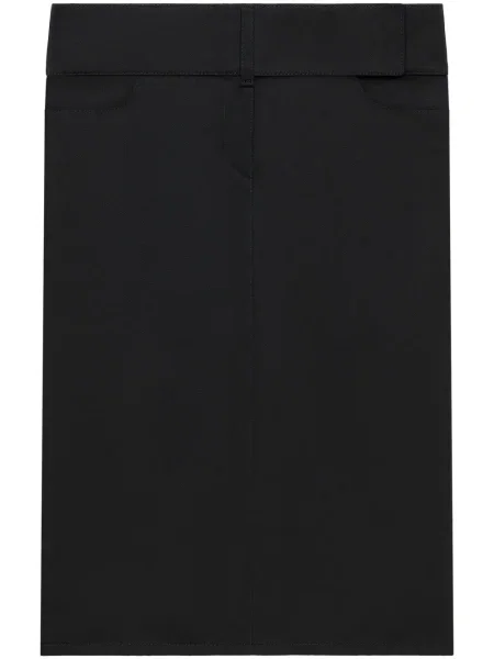 Fustă midi Courreges până la genunchi negru