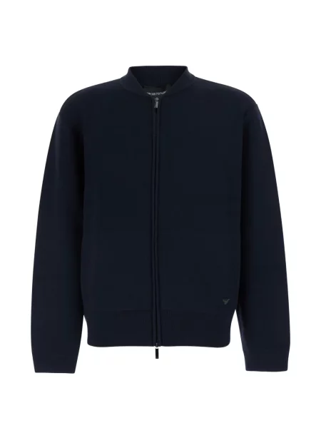 Lung cardigan Emporio Armani albastru