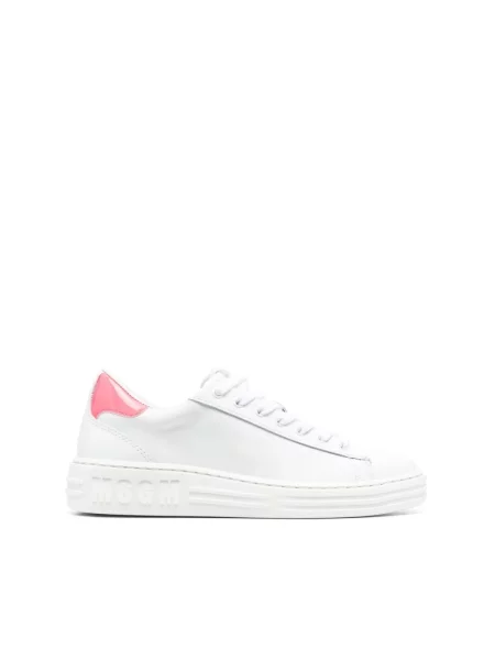 Sneakersy Msgm skórzane retro białe