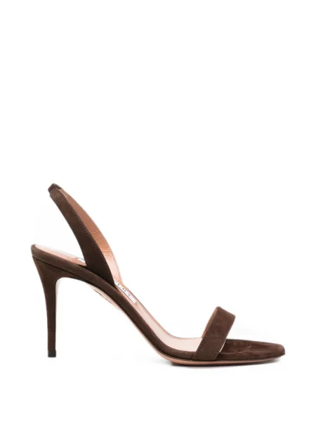 Sandale Aquazzura din piele de căprioară slingback maro