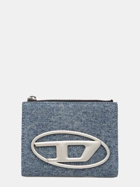 Diesel pénztárca pamutból BI-FOLD ZIP II kék
