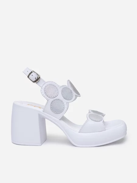 ISSA Plus Босоніжки Шкіра білий