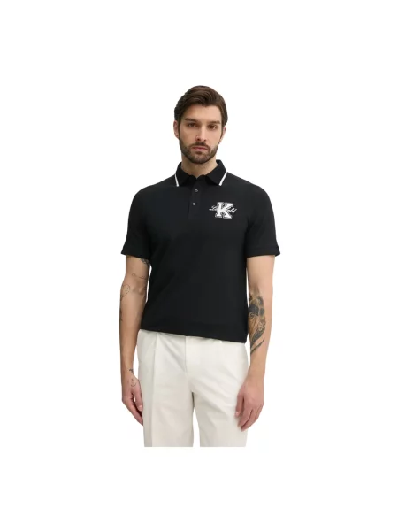 Karl Lagerfeld polo z aplikacją czarny