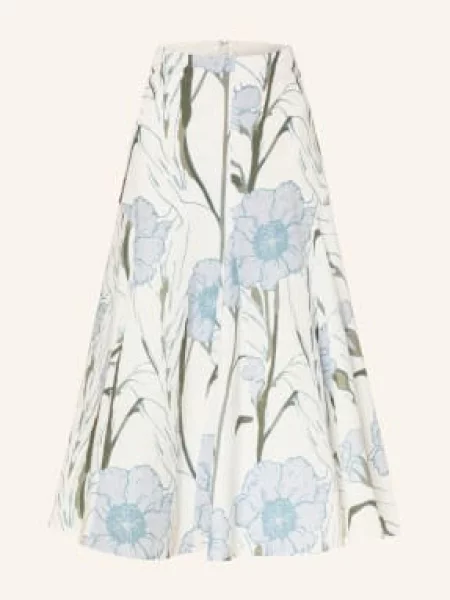 Ted Baker Sukně Chanla S Lněnými Prvky režná / khaki / tmavě modrá
