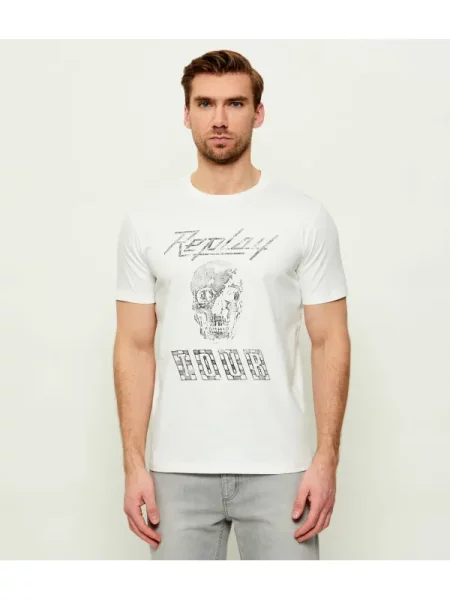 Replay Tricou alb