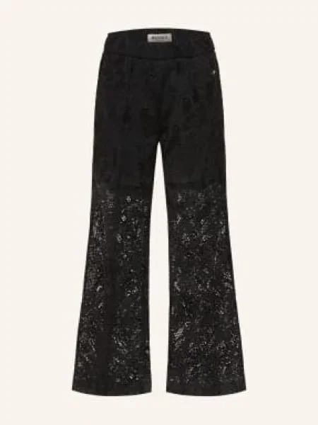 Mason's Kalhoty Z Děrované Krajky černá