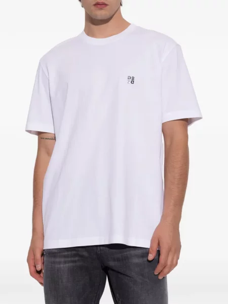 Tricou Dsquared2 cu aplicații alb