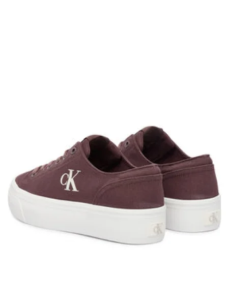 Sneakersy Calvin Klein Jeans Vulc Flatform Low Canvas Mg sivá