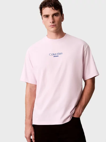 Графічний футболка Calvin Klein Jeans рожева
