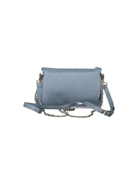 Lniana torebka crossbody Valentino By Mario Valentino elegancka niebieska