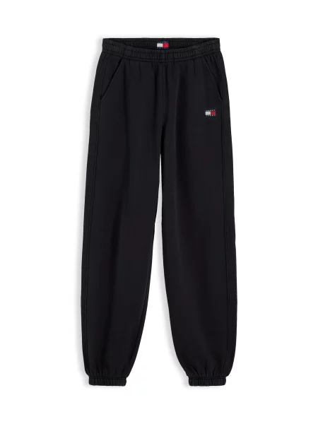 Tommy Jeans Pantaloni roșu intens alb negru