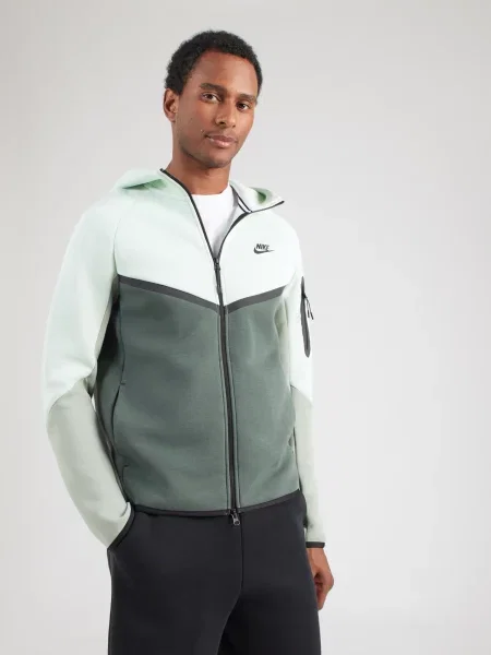 Nike Sportswear Tepláková bunda TCH FLC / mätová / pastelovo zelená