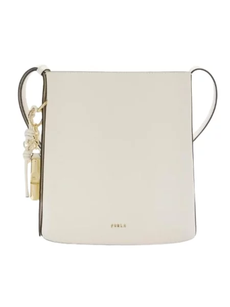 Torebka skórzana Furla skórzana beżowa