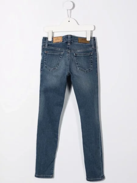 Jeansy skinny dziecięce Polo Ralph Lauren niebieskie