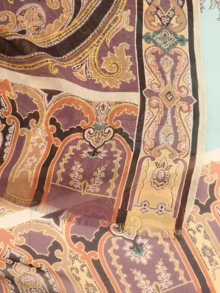 Fular Etro de mătase cu imagine cu model paisley